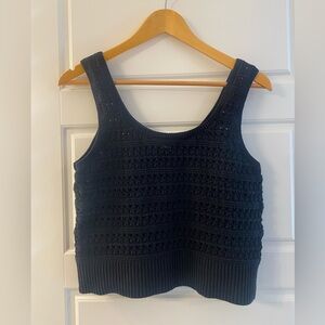 Old Navy Black Knit Cropped Tank Top